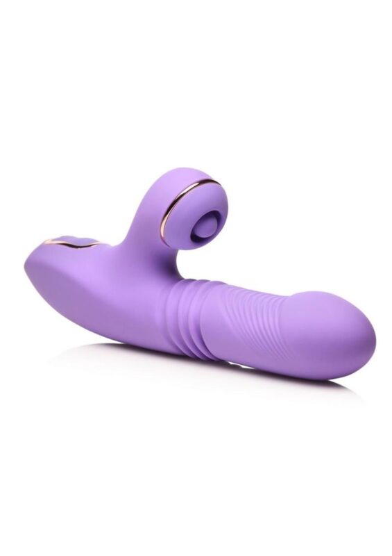 Shegasm Pro-Thrust Max Rechargeable Silicone Thrusting and Pulsing Rabbit - Purple