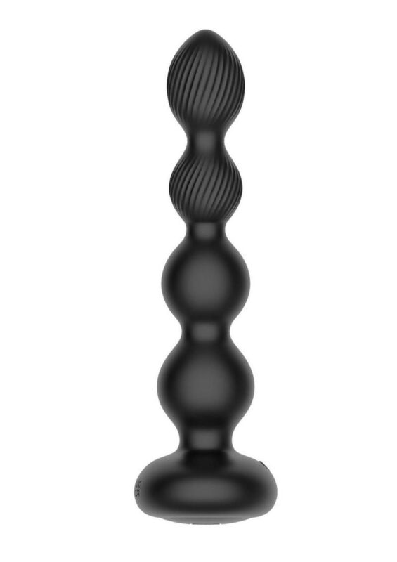 Nexus Tornado Rechargeable Silicone Rotating Beaded Probe with Remote - Black