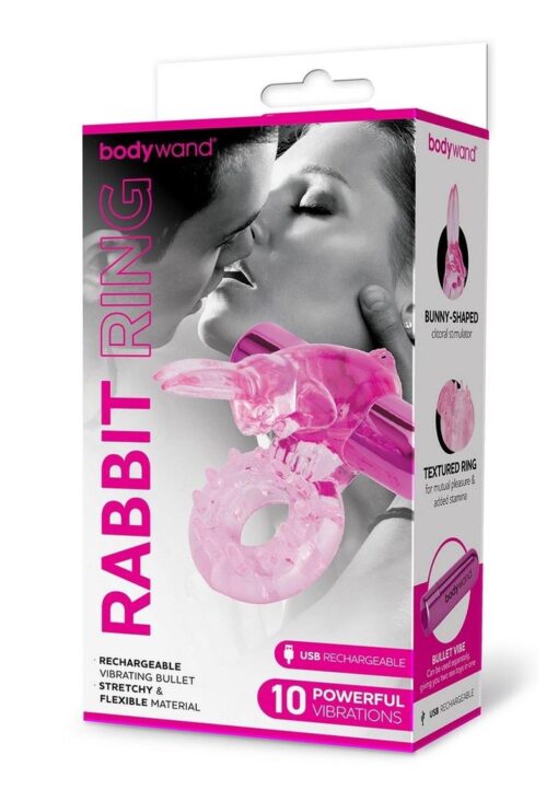 Bodywand Rechargeable Silicone Rabbit Ring - Pink