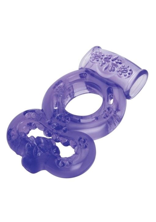 Bodywand Rechargeable Silicone Duo Ring - Purple