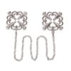 ME YOU US Flower Design Nipple Chain - Silver