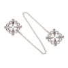 ME YOU US Flower Design Nipple Chain - Silver