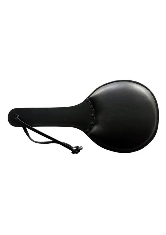 Padded Leather Ping Pong Paddle - Black