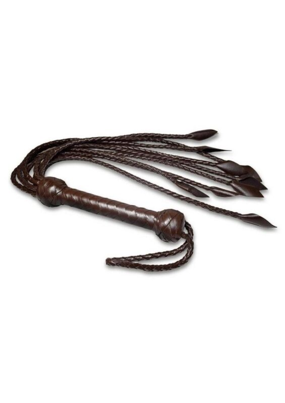 Prowler RED Leather Flogger - Brown