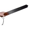 Prowler RED Leather and Wood Studded Paddle - Black/Brown