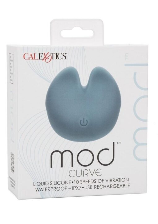 Mod Curve Rechargeable Silicone Vibrator - Blue
