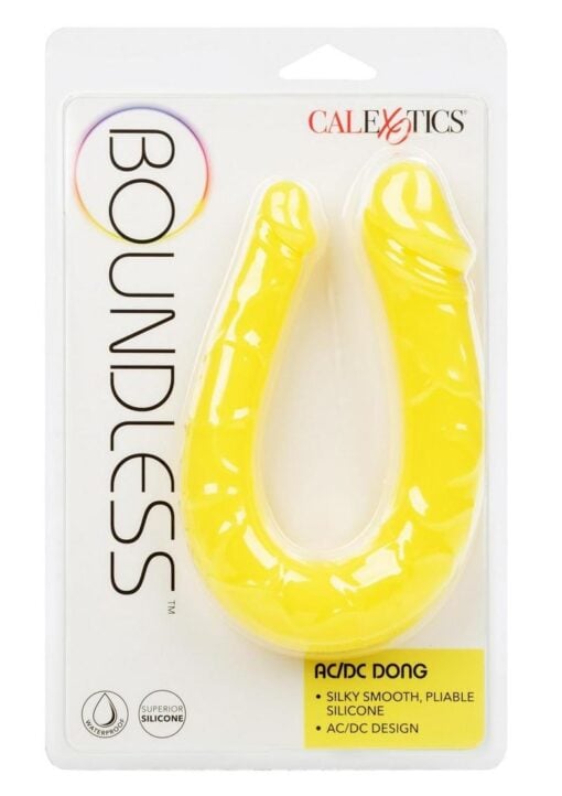 Boundless AC/DC Silicone Bendable Double Dong - Yellow
