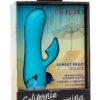 California Dreaming Sunset Beach Seducer Rechargeable Silicone Dual Vibrator - Blue