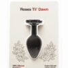 Roses Til Dawn Silicone Butt Plug - Medium - Black