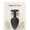 Roses Til Dawn Silicone Butt Plug - Large - Black