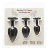 Roses Til Dawn Silicone Butt Plug Set (3 Piece) - Black