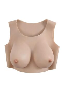 Gender X Breast Plate Silicone D Cup - Vanilla
