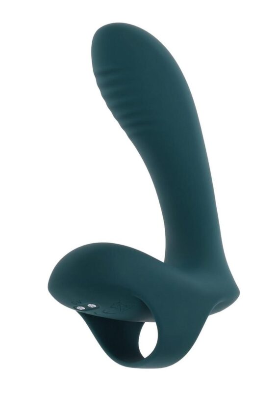 Playboy Wrapped Around Your Finger Silicone Rechargeable Finger Vibrator - Green