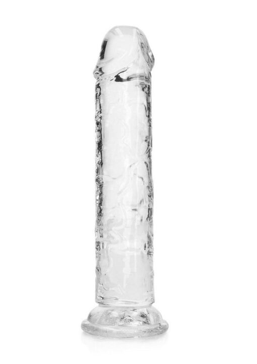 RealRock Skin Realistic Straight Dildo without Balls 7in - Clear