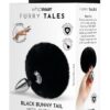 Whipsmart Fluffy Bunny Metal Plug with Tail 2.5in - Black