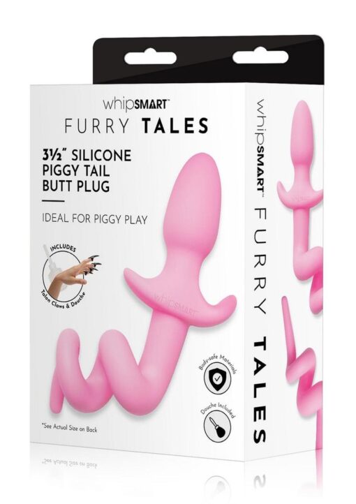 Whipsmart Play Tails Silicone Piggy Tail 3in - Pink