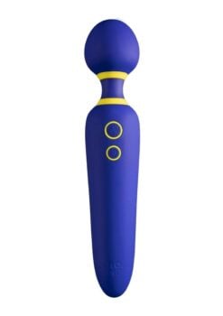 Romp Flip Rechargeable Silicone Wand Massager - Blue