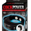 CockPower Adjustable Belt Rechargeable Silicone Cock Ring - Black