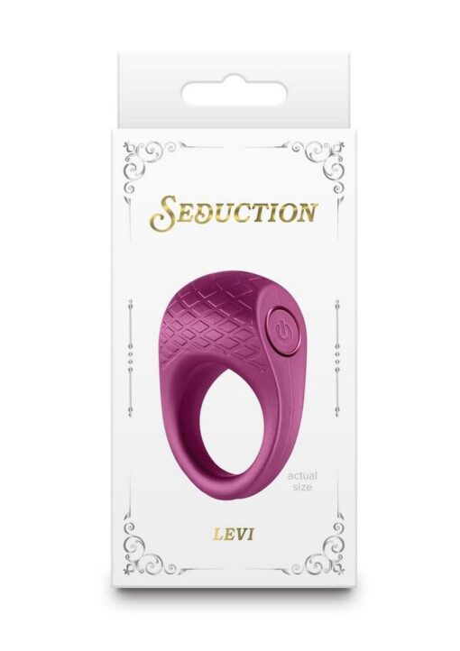 Seduction Levi Rechargeable Silicone Cock Ring - Red