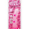 Glow Stick Heart Silicone Glow in the Dark Dildo with Suction Base - Pink