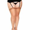 Leg Avenue Sheer Stocking - Plus Size - Tan