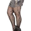 Leg Avenue Celestial Net Tights - 1X-2X - Black