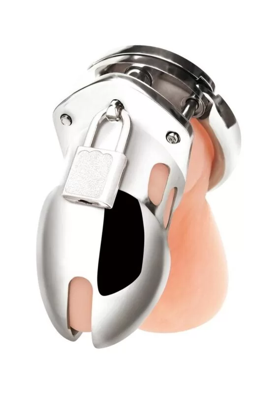 Blue Line Cock Humiliation Chastity Cage Small 2.75in - Stainless Steel