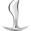 Blue Line Bling Prostate Massager Plug 2.5in - Stainless Steel