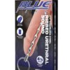 Blue Line Ribbed Urethral Sound 4.25in - Stainless Steel