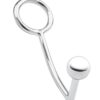 Blue Line Anal Hook and Cock Ring 45mm - Stainless Steel