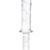 Glas Girthy Glass Cock Double Ended with Handle 11in - Clear