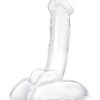 Glas Rideable Standing Glass Cock with Stability Base 7.5in - Clear