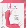 Blaze Remote Control Satisfier Rechargeable Silicone Mini Vibrator - Coral