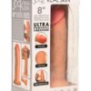 Jock Real Skin Vibrating Silicone Dildo 8in - Vanilla