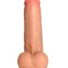 Jock Real Skin Silicone Dildo with Balls 8in - Vanilla