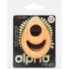 Alpha Glow in the Dark Liquid Silicone Teardrop Dual Ring - Orange