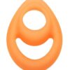 Alpha Glow in the Dark Liquid Silicone Teardrop Dual Ring - Orange