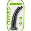 ME YOU US Black Curved Silicone Dildo 6in - Black