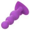 First Time Triple Beaded Silicone Rechargeable Probe - Purple