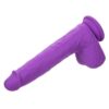 Rechargeable Gyrating and Thrusting Silicone Studs - Purple