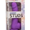 Neon Silicone Studs Dildo 6in - Purple