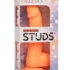 Neon Silicone Studs Dildo 6in - Orange