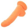 Neon Silicone Studs Dildo 6in - Orange
