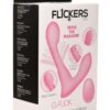 Flickers G-Flick Flicking G-Spot Rechargeable Silicone Vibrator with Remote - Pink