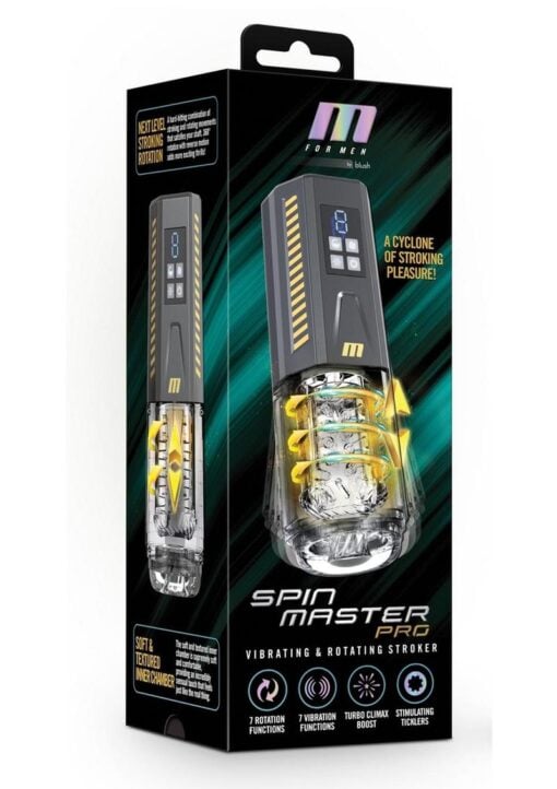 M for Men SpinMaster Pro Rechargeable Masturbator - Grey