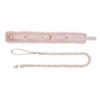 Sex and Mischief Peaches n CreaMe Fur Collar andamp; Leash - Ivory/Rose Gold