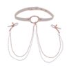 Sex and Miscielf Peaches `n CreaMe Collar with Nipple Clamps - Ivory/Rose Gold