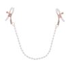 Sex and Mischief Peaches `n CreaMe Pearl Nipple Clamps - Ivory/Rose Gold