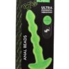 Bang! 28X Glow in the Dark Silicone Rechargeable Anal Beads with Remote - Green