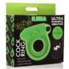 Bang! 28X Glow in The Dark Rechargeable Silicone Cock Ring with Remote - Green